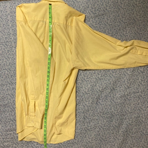 J Crew‎ Mens XL Yellow Cotton Long Sleeve Button Down Casual Shirt - Picture 8 of 14
